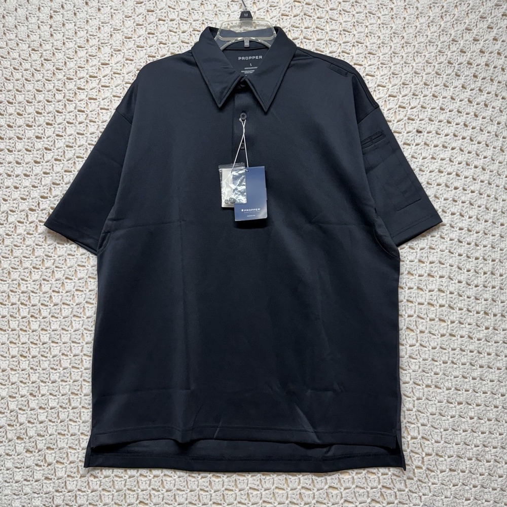 Propper I.C.E Performance Polo Shirt Mens Sz L Black Short Sleeve Quick Dry NWT